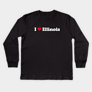 I ❤️ Illinois Kids Long Sleeve T-Shirt
